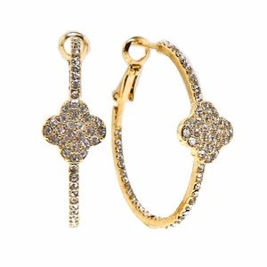 Swarovski crystal hoop earring